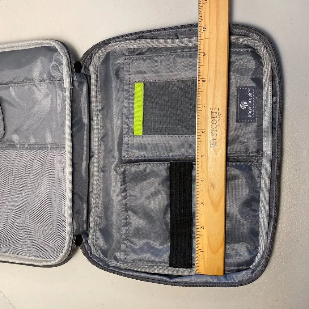 Eagle Creek ETool Organizer Pro Zip Pouch Stone Grey/Strobe (Gray) ExcellentCond